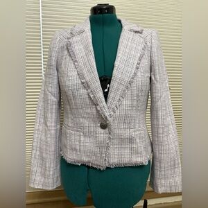White House Black Market Purple Tweed Blazer